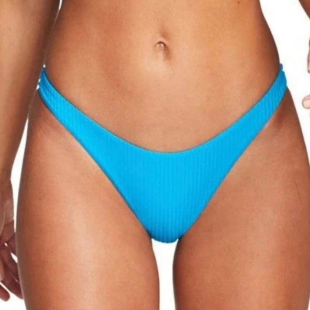 Vitamin A Ecorib Luciana Bottoms Cyan Blue Rib